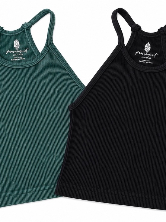 FP Movement by Free People Tops - FP Movement by Free People Ribbed Racerback Tank in Forest Green